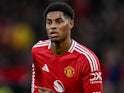 Marcus Rashford of Manchester United during his side's Premier League match against Everton at Old Trafford, December 1, 2024