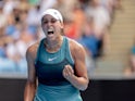 Madison Keys reacts at the Australian Open on January 20, 2025