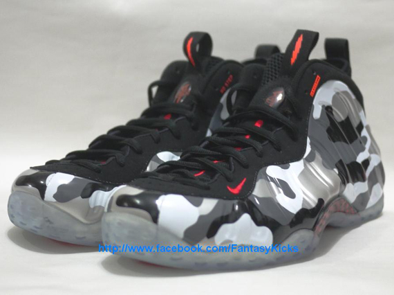 "White/Black Camo" Nike Air Foamposite One