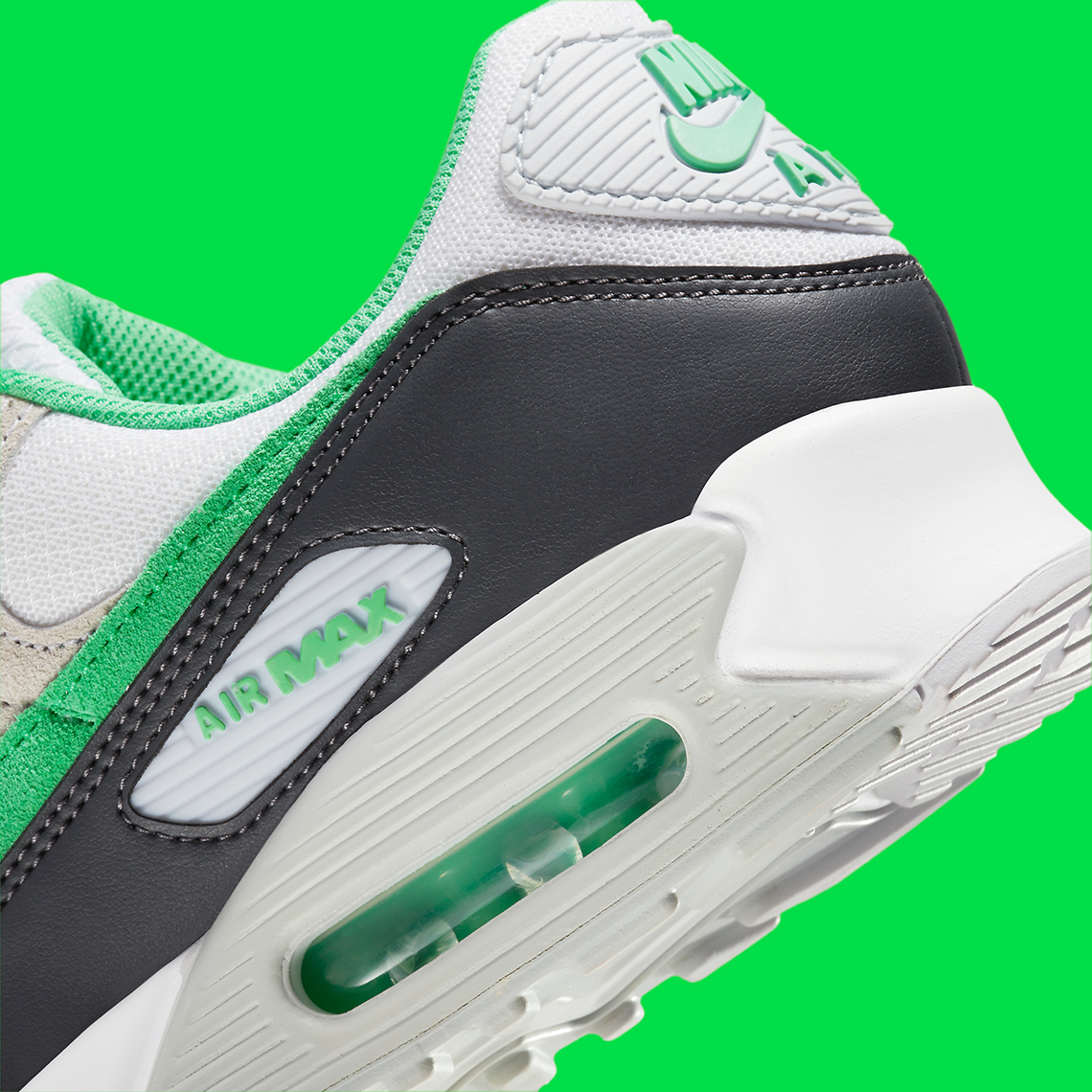 Nike Air Max 90 White Anthracite Pure Platinum Spring Green Dm0029 104 7