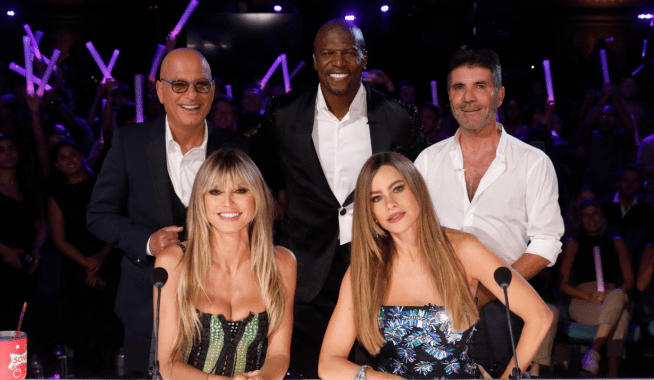 Howie Mandel, Terry Crews, Simon Cowell, Heidi Klum and Sofia Vergara on America's Got Talent Season 17