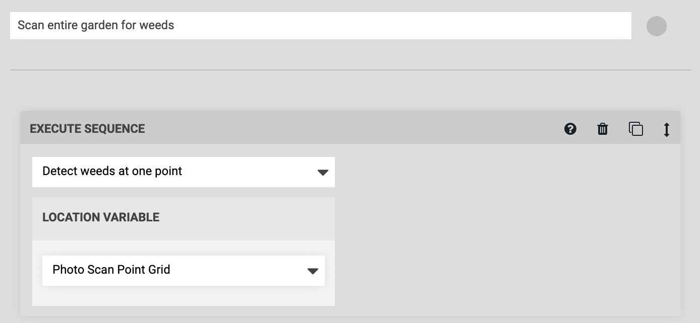 Scan the Garden for Weeds | FarmBot Software Documentation