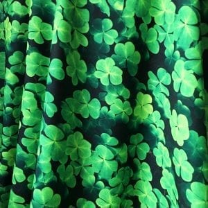 Clover Print Fabric on Carvico VITA recycled yarn print base.