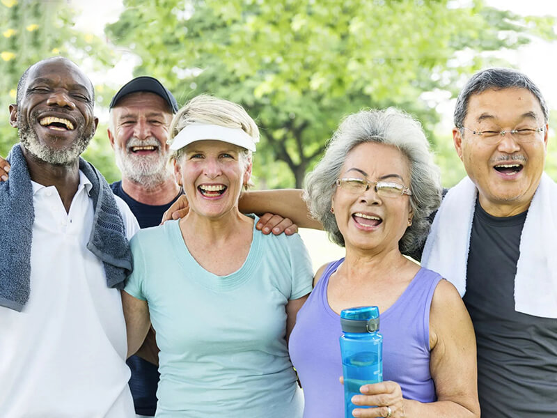 Group of happy seniors