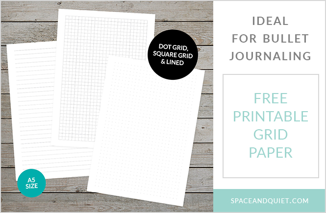 free printable dot grid paper for bullet journaling