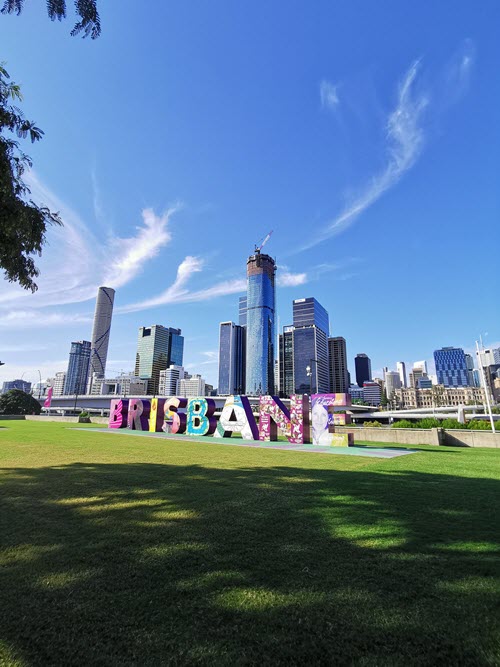 A stunning clear day at Southbank, Brisbane