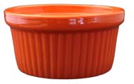 4 oz fluted orange ramekin