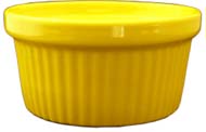 4 oz fluted yellow ramekin