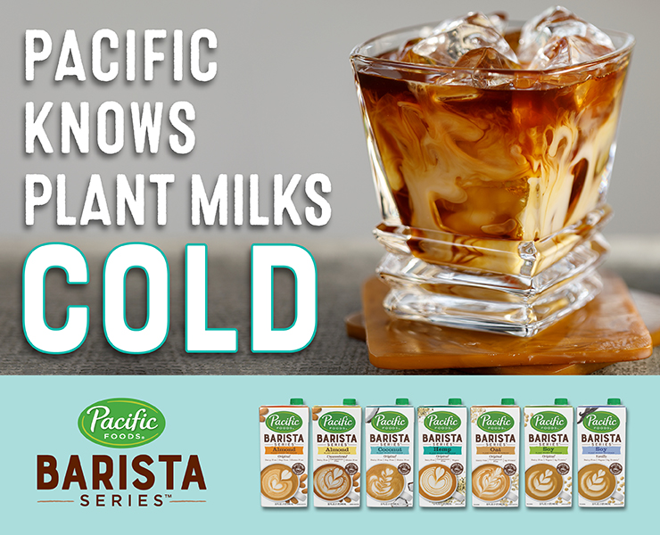 banner advertising pacific foods barista series cold plant milks