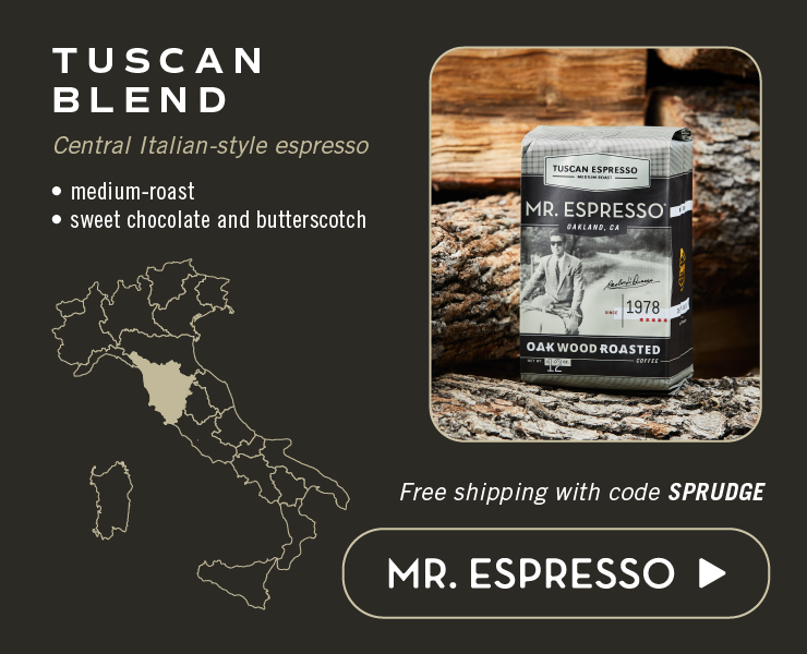 Mr. Espresso banner advertising Tuscan Espresso