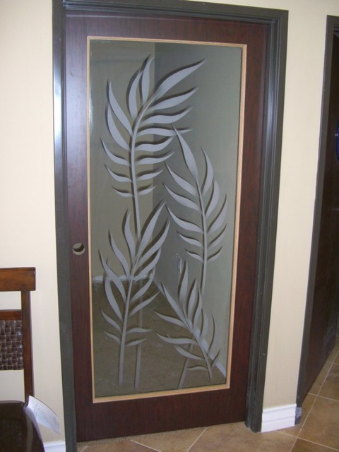 Interior Glass Doors with Obscure Frosted Glass Designs- Ferns 2D ...