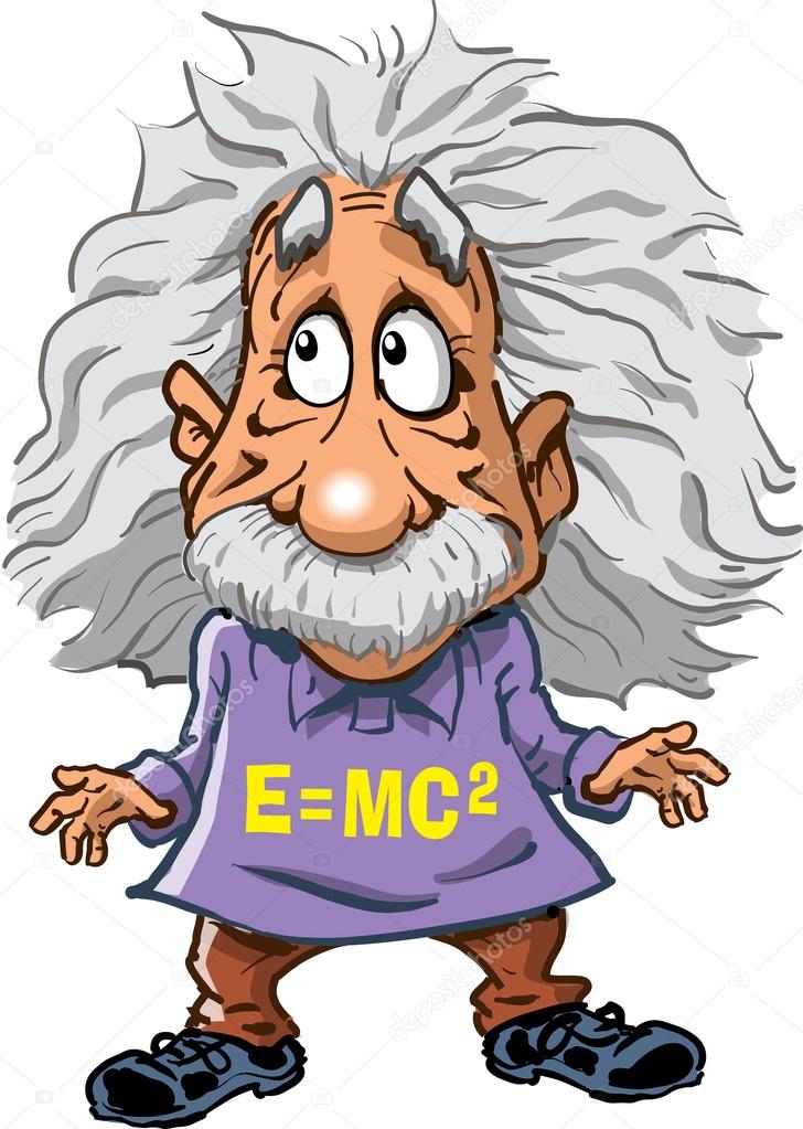 Albert Einstein Cartoon Face