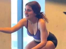 You can do it! Fatima Sana Shaikh gives her best try for box challenge