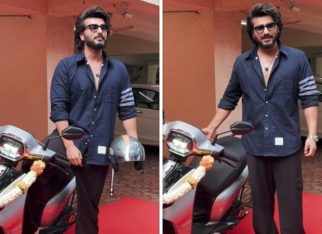 Arjun Kapoor jokes that he wants to hide from the paparazzi as he introduces them to his new Scooter worth Rs. 1.09 Lakhs