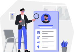 Analyse a candidate's profile illustration