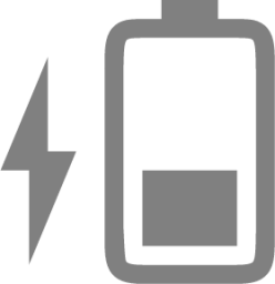 battery low charging symbolic icon