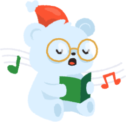 bear carol christmas singing music illustration