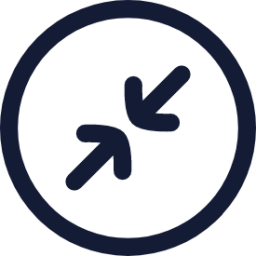 circle arrow shrink icon