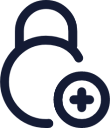 circle lock add icon