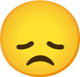 disappointed face emoji