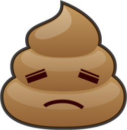 disappointed (poop) emoji