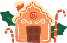 Gingerbread house christmas treat candy illustration