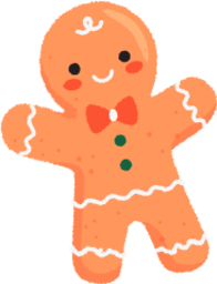 Gingerbread man christmas treat candy cartoon illustration