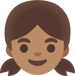 girl: medium skin tone emoji