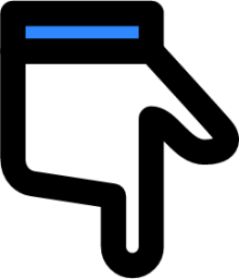 hand down icon