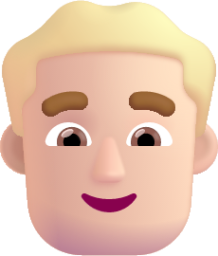 man blonde hair light emoji