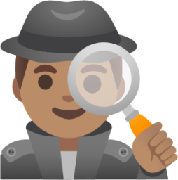 man detective: medium skin tone emoji