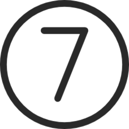 number 7 circle icon