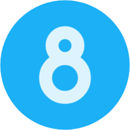 number 8 circle icon