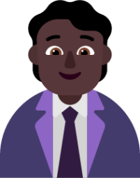 office worker dark emoji