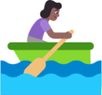 woman rowing boat medium dark emoji