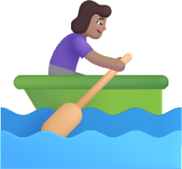 woman rowing boat medium emoji