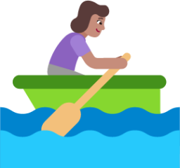 woman rowing boat medium emoji