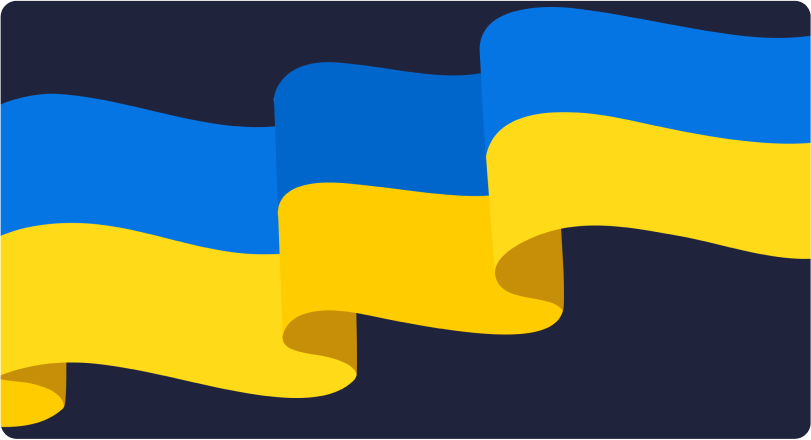 Illustration of Ukraine flag 