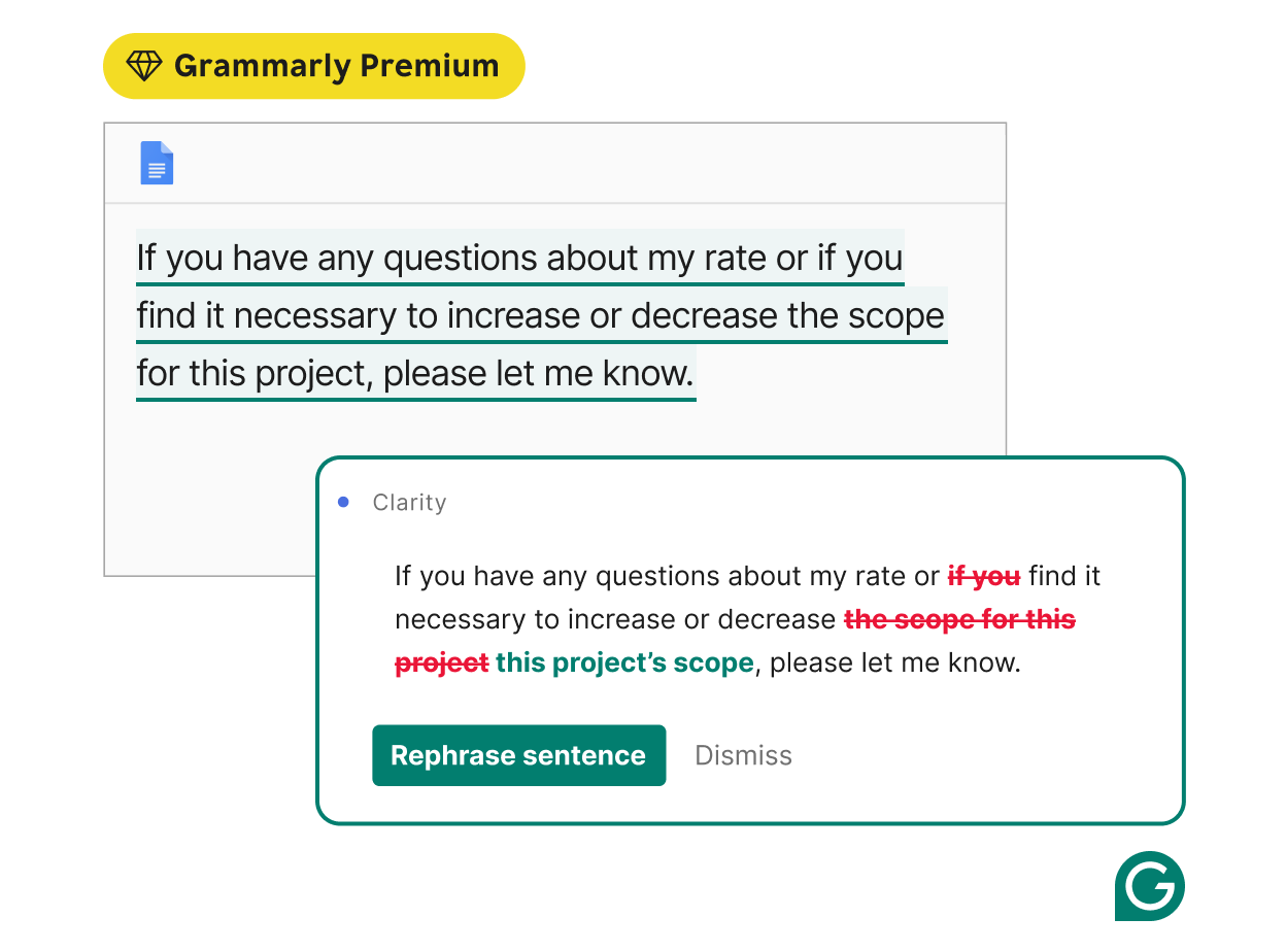 Grammarly suggests you rephrase your sentence for clarity. 