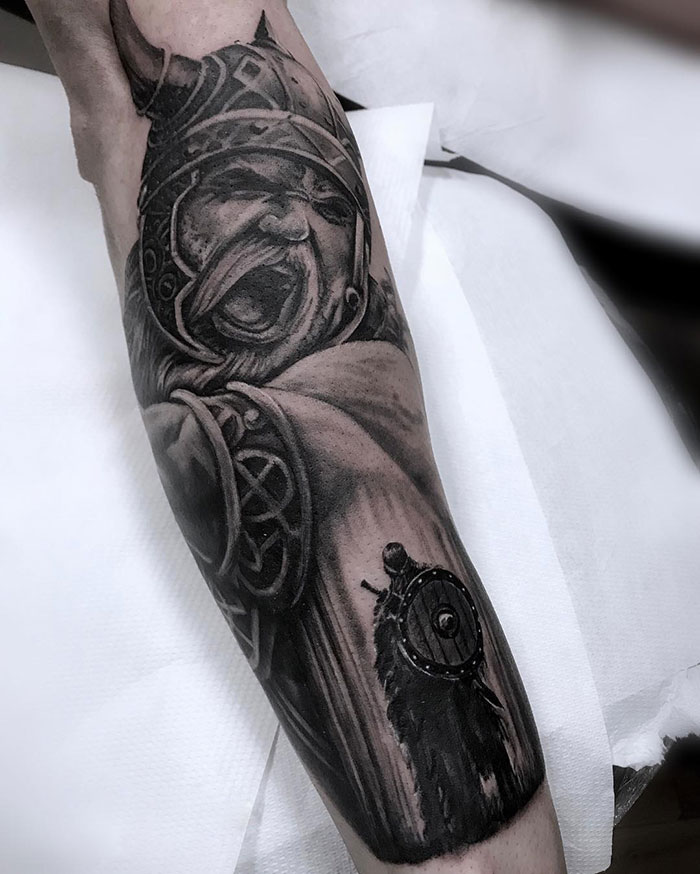 Vikings Full Sleeve In Progress