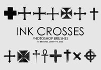 Free Ink Crosses Photoshop Brushes