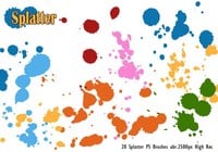 20 Splatter PS Brushes abr.vol.1