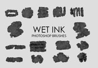 Free Wet Ink Photoshop Brushes 4