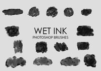 Free Wet Ink Photoshop Brushes 2