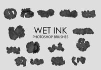 Free Wet Ink Photoshop Brushes 5