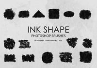 Free Ink Shapes Photoshop Brushes