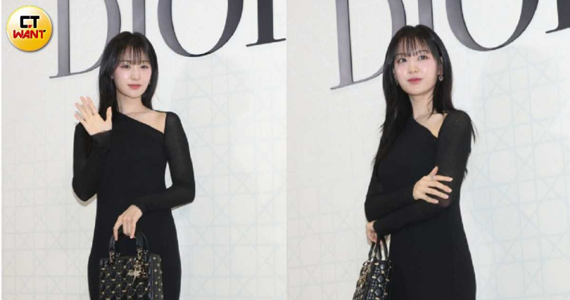 金智媛穿著全身黑色Dior和包款現身超美，參加台北東區新光三越Diamond Towers Dior新店開幕。  （圖／林士傑攝）