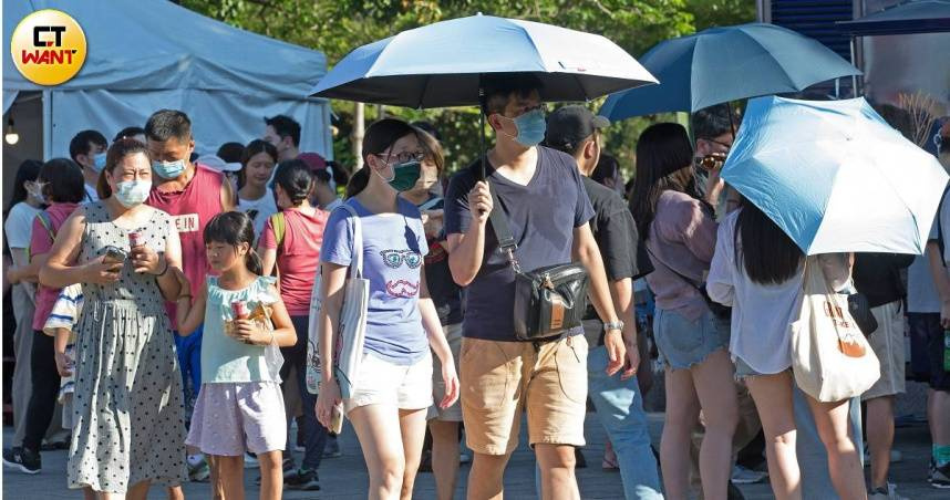 明天（27日）太平洋高壓仍偏強，西半部高溫普遍有35、36度左右。（圖／黃威彬攝）