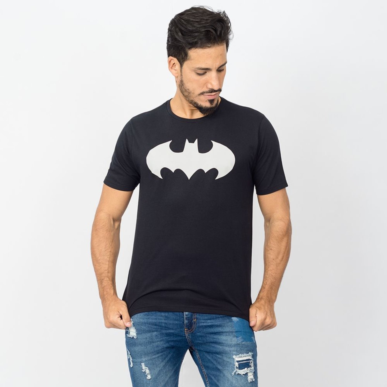 Camiseta Masculina Batman Basic Emporio Alex Malha Preto - Compre Agora |  Dafiti Brasil