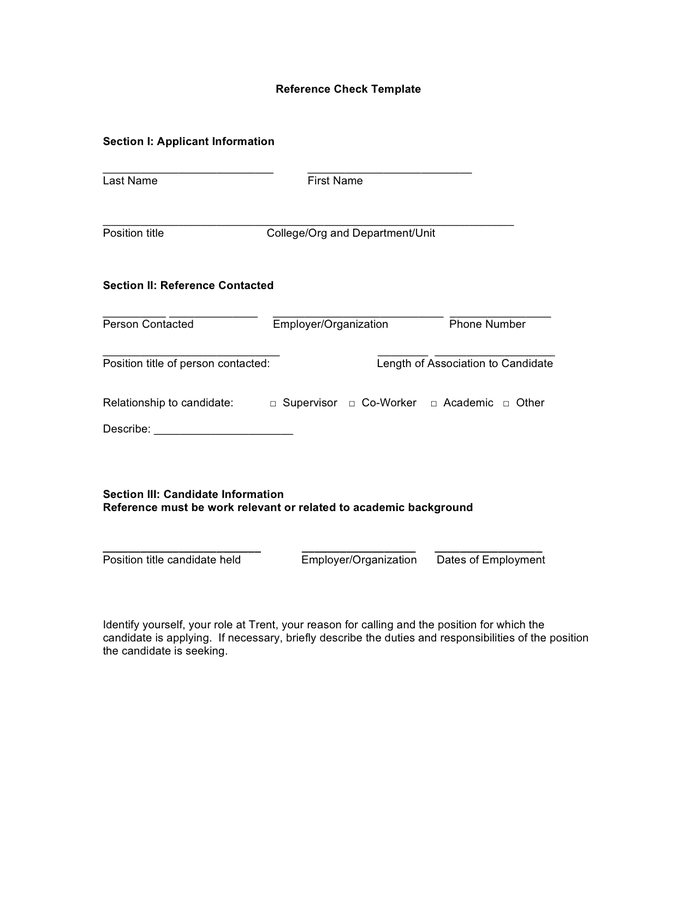 Reference check template page 1